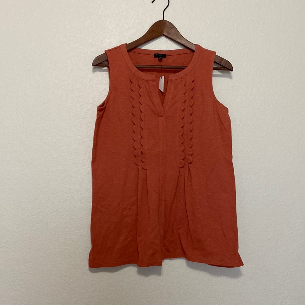 Talbots knit tank with detail NWT